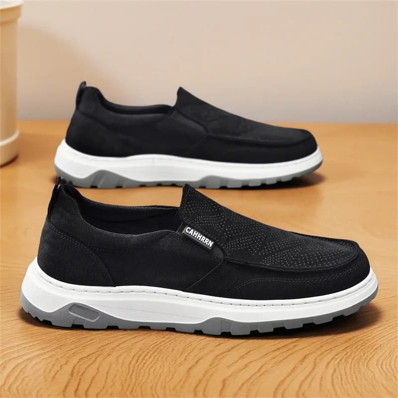 Nuove scarpe estive traspiranti in tela da uomo, mocassini slip-on, sneakers alla moda, scarpe casual da uomo, scarpe basse leggere da uomo, scarpe da guida.