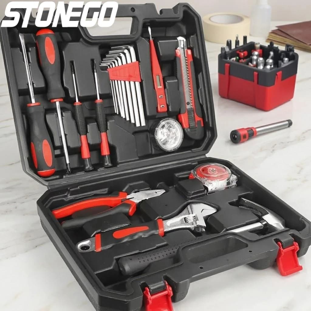 Set of Tools from 108 Pieces with Screwdrivers, Keys, Car Repair Bag Set, Home, Garage, Toolbox