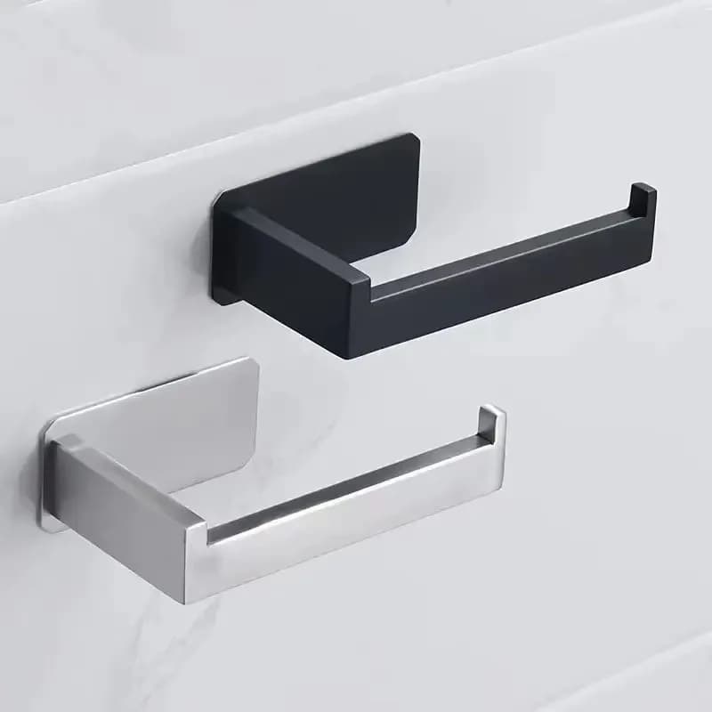 Portarotolo per Carta Igienica Senza Foratura, in Acciaio Inox 304, Adesivo da Parete, Dispenser per Rotoli di Carta e Asciugamani per Bagno e Cucina