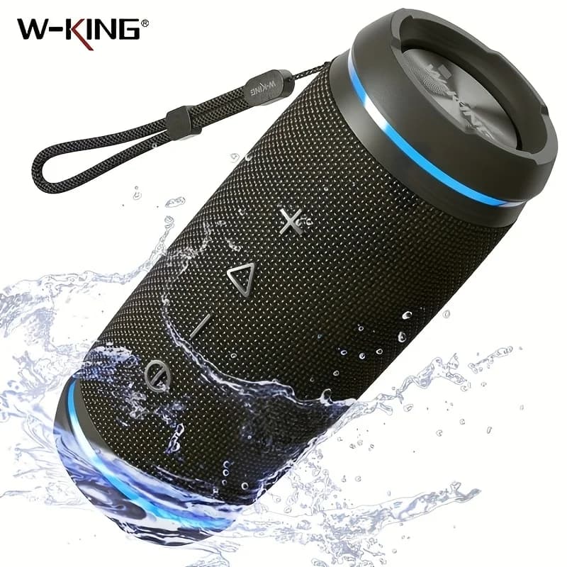 W-KING BT226 Altoparlante Bluetooth portatile ad alto volume, bassi extra da 36 W, 360 ° Suono Hi-Fi Surround, riproduzione 24 ore, BT5.4, impermeabile IPX6