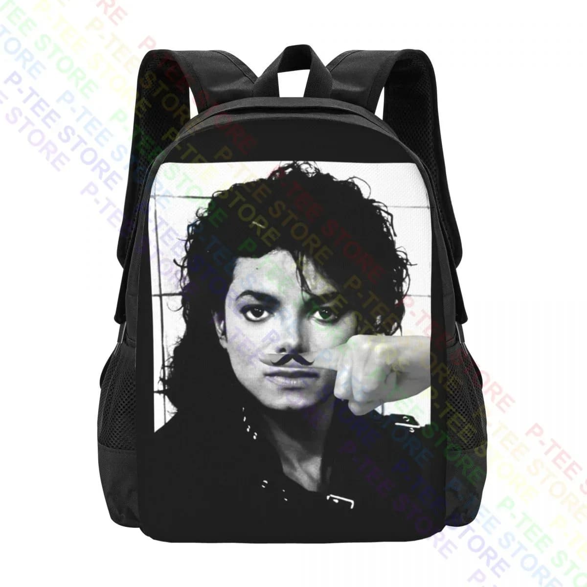 Michael Jackson Finger Horizontal Antenna MoustacheBackpack Large Capacity Vintage Personalised