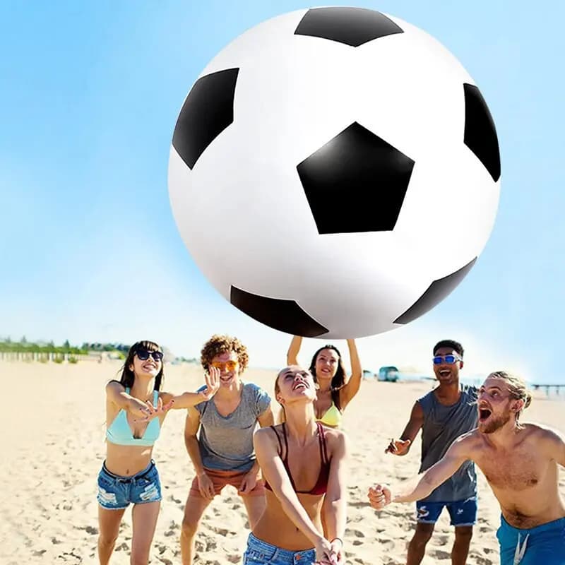 Large Inflatable PVC Football Toy Outdoor Beach Game Thickened for Family Fun