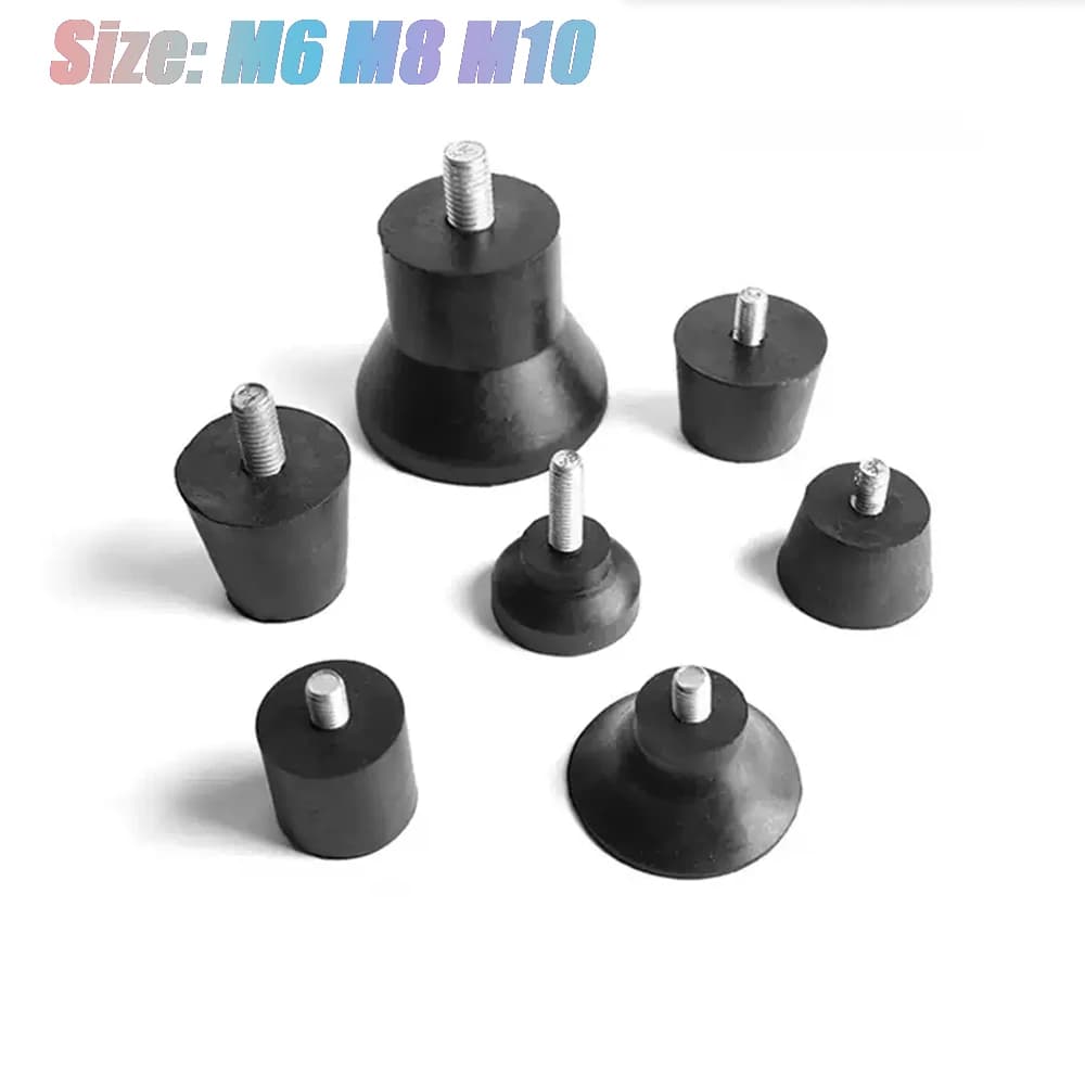 4 pezzi piedini in gomma M6 M8 M10 piedini regolabili pad vite tavolo sedia balck livellamento piedino mobili gamba protezione anti-shock