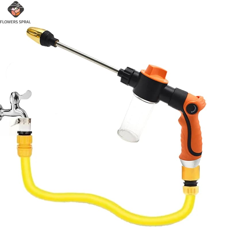 FLOWERS SRPAL Gardening Gun High-Pressure Foam Water Gun Garden Sprinkler Hose Nozzle Car Washing Water Gun Car Washing Tools