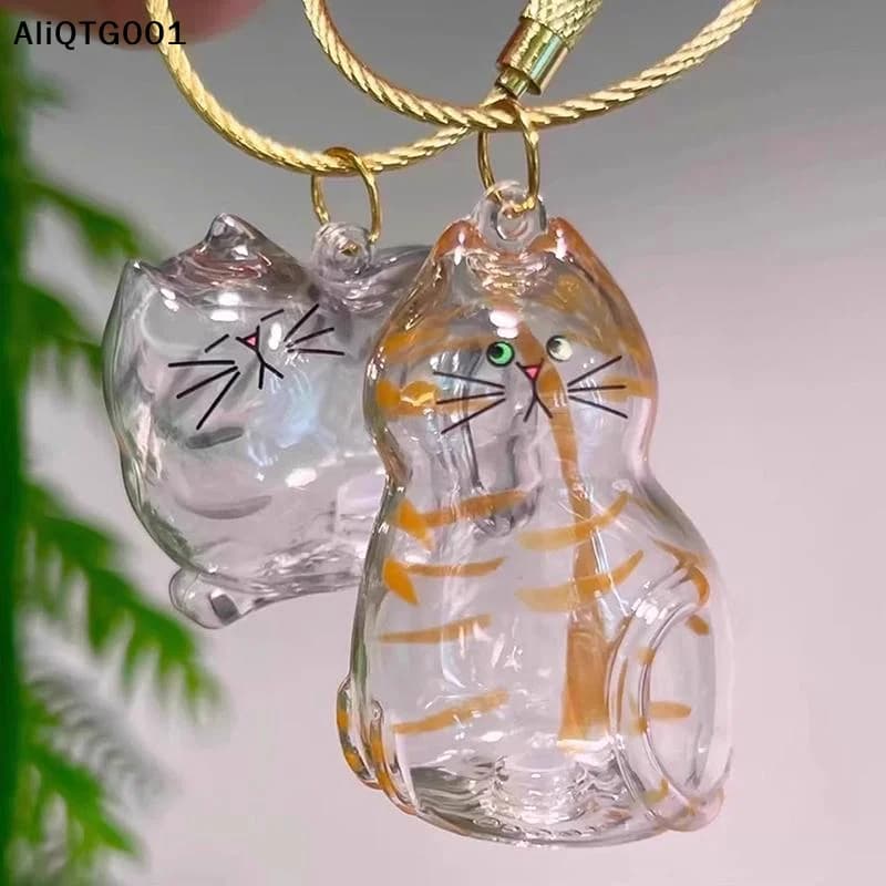 Set di 3 Contenitori per Peli di Gatto, Portachiavi Pendente, Souvenir per Toelettatura Animali, Decorazione per Borse