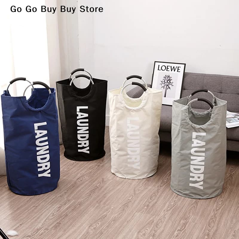 【ST】Cesto per biancheria super grande da 90 litri, borsa impermeabile in tessuto Oxford, contenitore per vestiti sporchi, cesto per biancheria pieghevole, accessori da viaggio