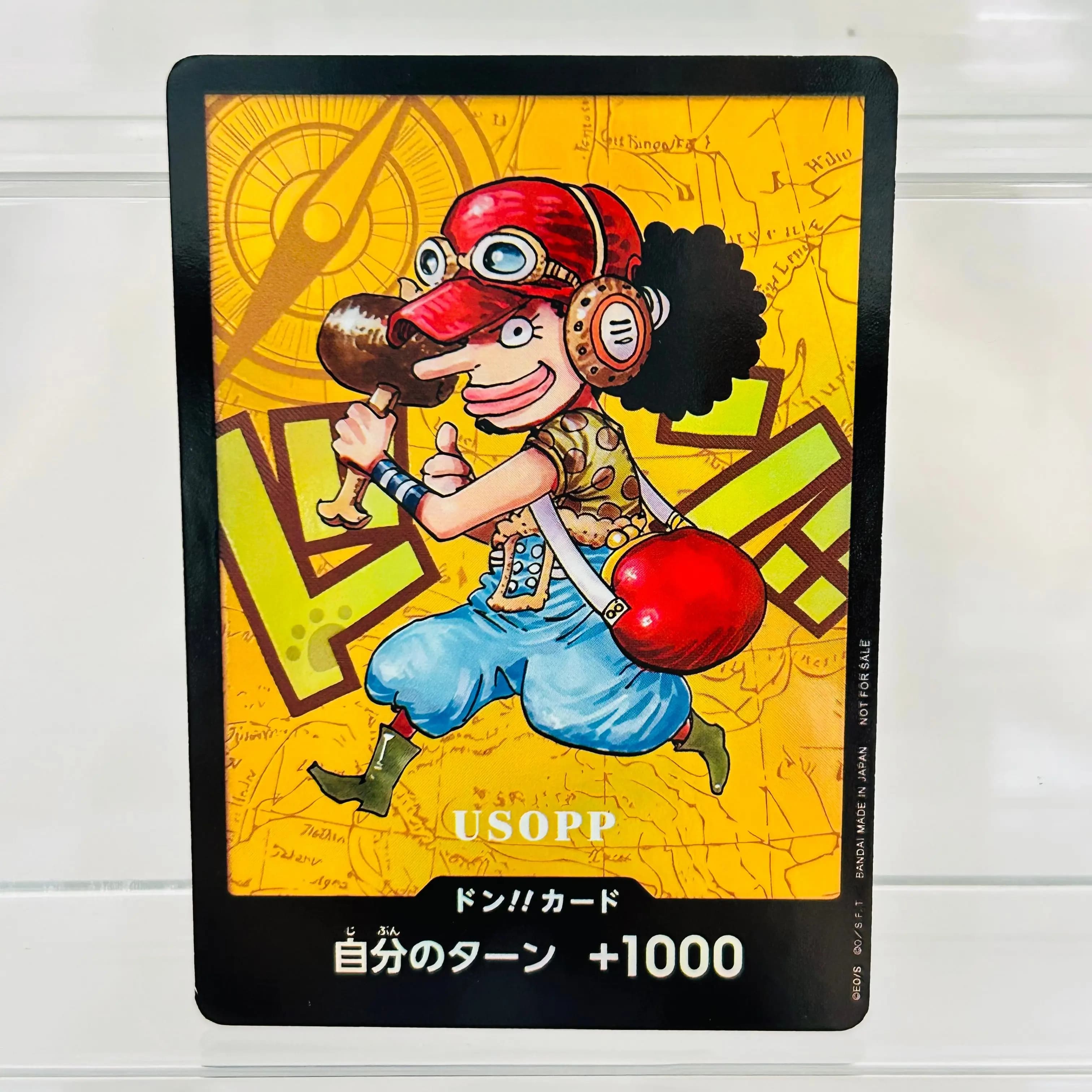One Piece Usopp Japanese DIY Card with Holographic Texture, Perfect Condition Premium Anime Collection Card