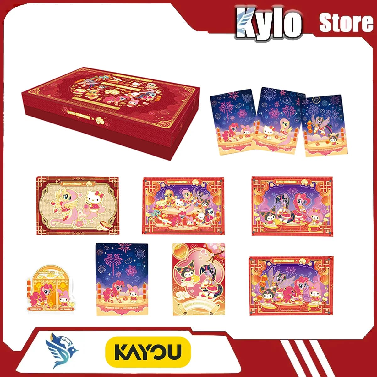 KAYU Sanrio Family My Little Pony Carte da Collezione Piastrelle Magnetiche da Parete, Ideali Come Regalo per Bambini, Animazione