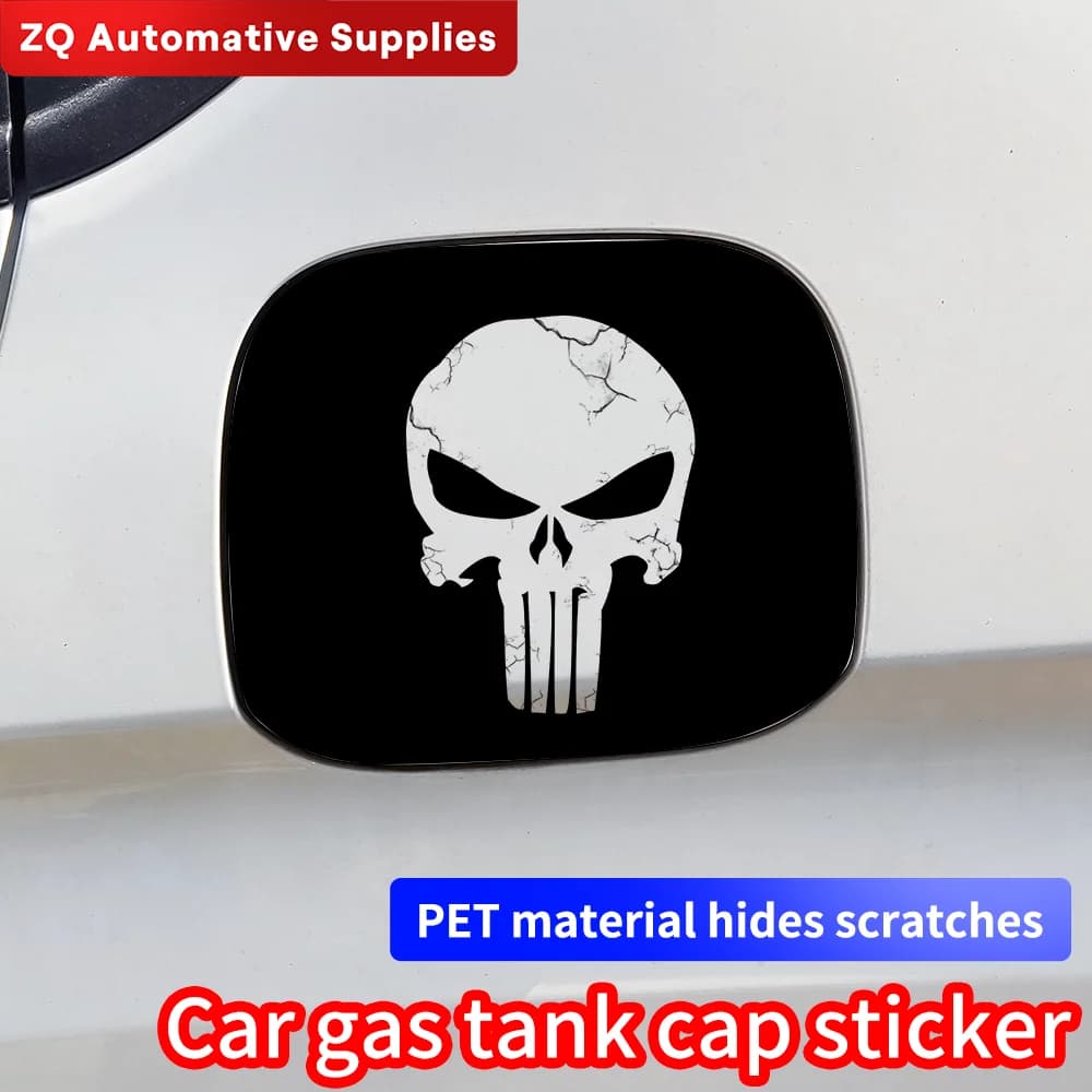 Deader orribile Skull Car Oil Fuel Tank Cap Cover Anti-Scratch Trim Sticker protezione solare impermeabile Auto Tank Sticker accessori