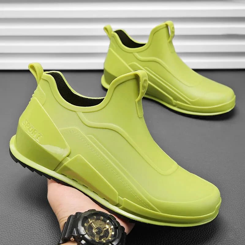 Stivali da Pioggia Impermeabili, Scarpe Casual alla Moda per Uomo, Stivali Impermeabili da Esterno, Scarpe da Lavoro per Cucina