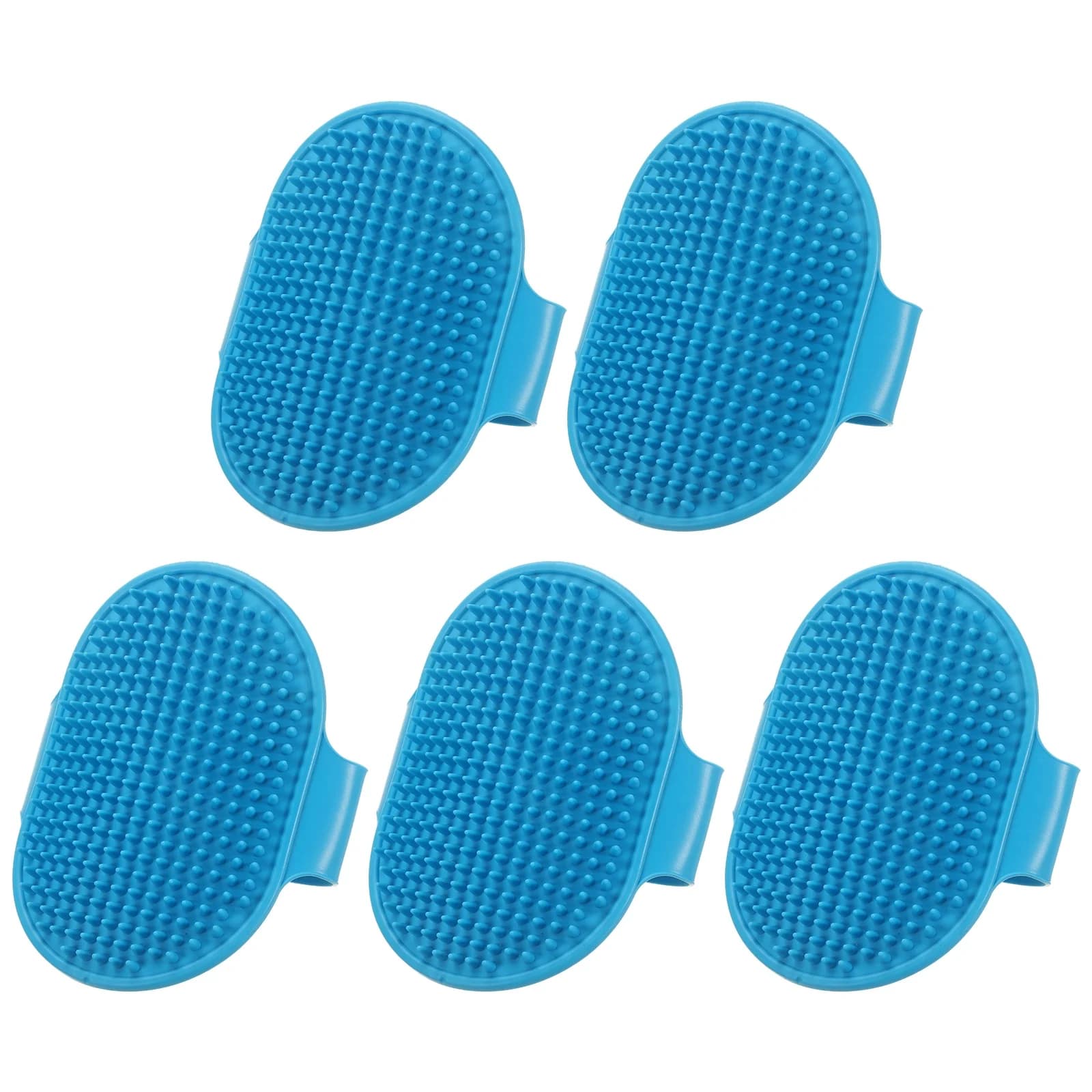 Dog Bath Brush, Silicone Pet Shampoo Brush with Adjustable Ring Handle Massage Scrubber Comb(5Pcs), for Dogs and Cats Bathing