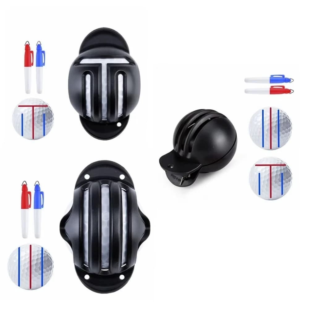 Set di Strumenti per Marcatura Golf con Penne, Kit di Allineamento con Pennarello, Strumento per Disegnare Linee su Palline da Golf, Nuovo