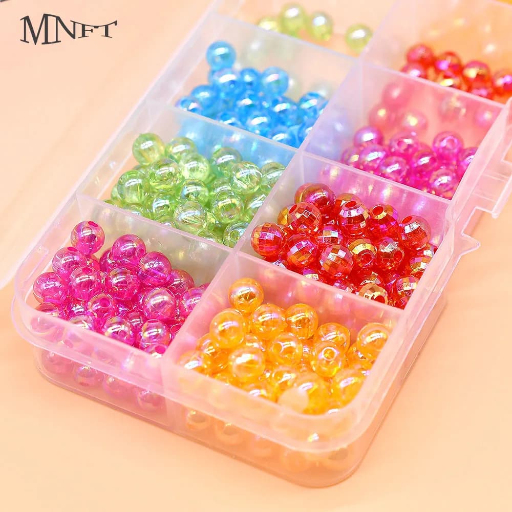 MNFT Mix 5 Colors Round Beads Rigs DIY Flying fishing hook Making Hard Floating Fishing Beads Diameter Size 6mm Fishing Material