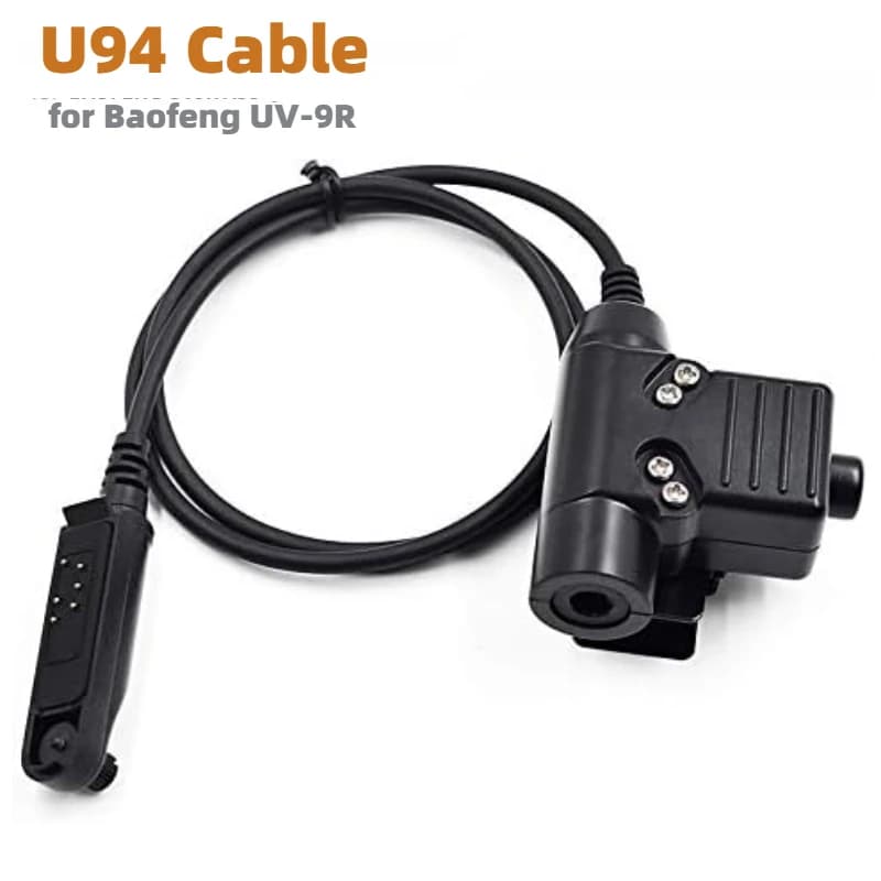 Cavo Adattatore PTT Z Tactical U94 per Cuffie con Connettore Standard Civile Compatibile con Walkie Talkie Baofeng UV-9R BF-9700