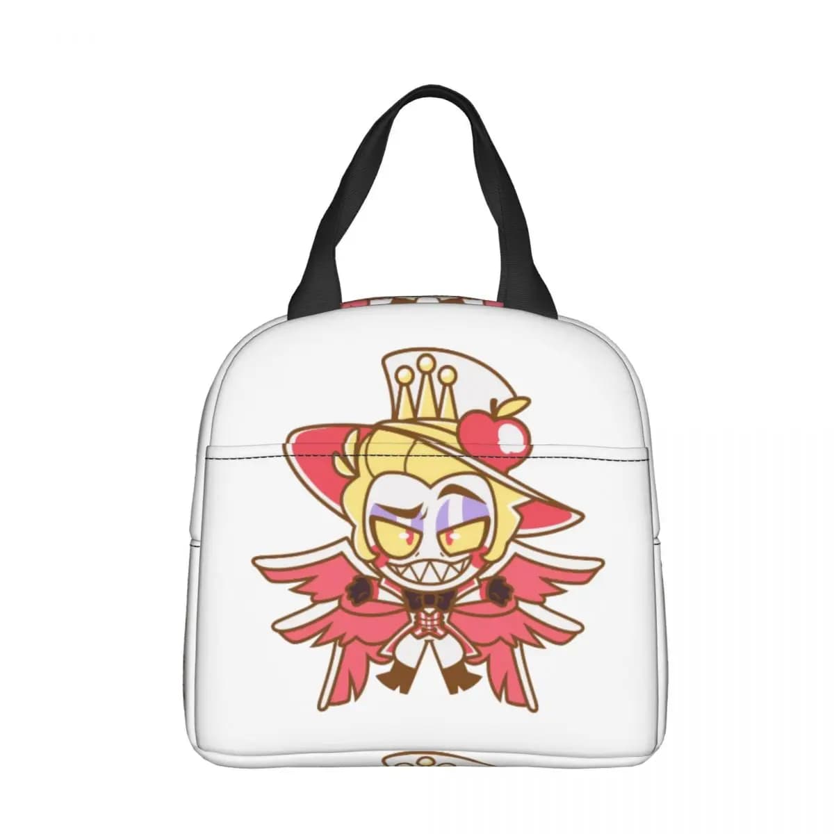 Simpatiche Hazbins Hotel Lucifero Borse per il pranzo isolate Grande contenitore per pasti Borsa termica Tote Lunch Box Borsa per alimenti da viaggio per college