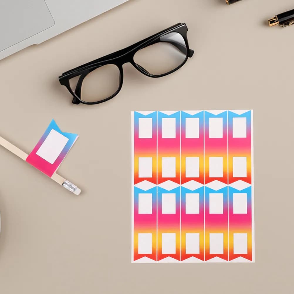 24 Sheet Adhesive Pencil Labels Writable Sticker Sheets for Classroom Home Food Container Organization Identification Label