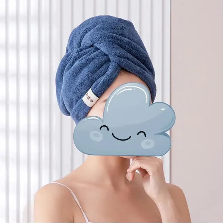 Cappello da Parrucchiere ad Asciugatura Rapida in Velluto Corallo, Assorbente, per Adulti, per Lavaggio Capelli