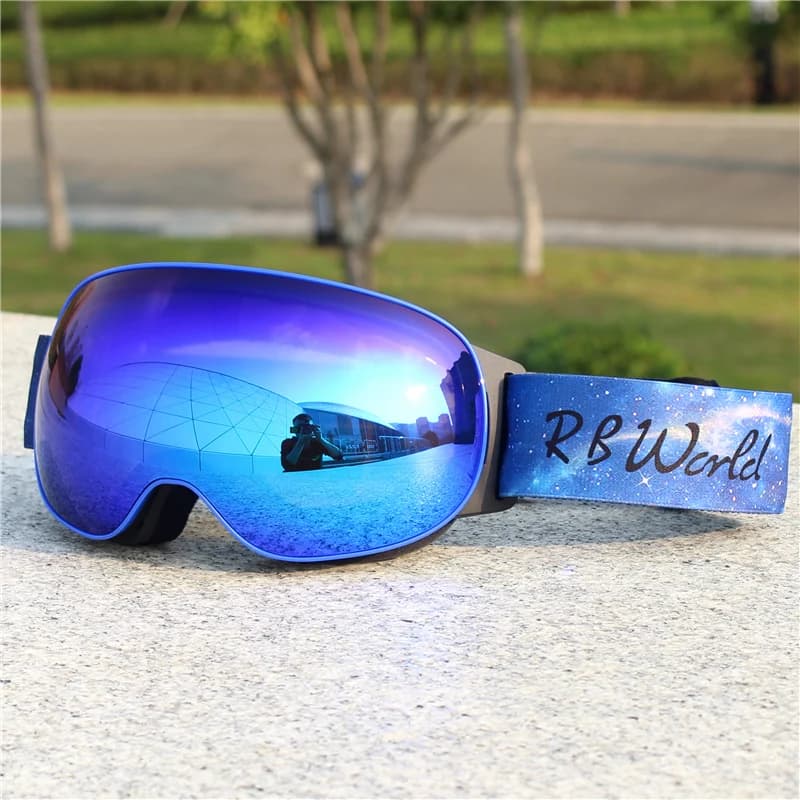 Grandi occhiali da sci Doppi strati UV400 antiappannamento Maschera da sci Occhiali Sci Uomo Donna Neve Snowboard attrezzatura Occhiali sportivi accessori