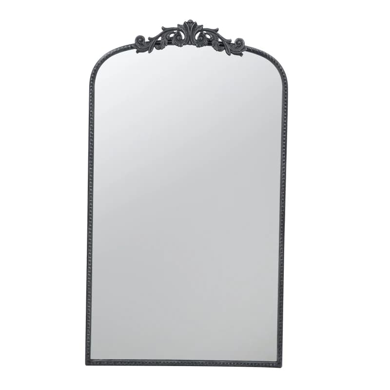 Specchio dal design classico 24x42 con cornice di ispirazione barocca per bagno, console d'ingresso magro contro il muro