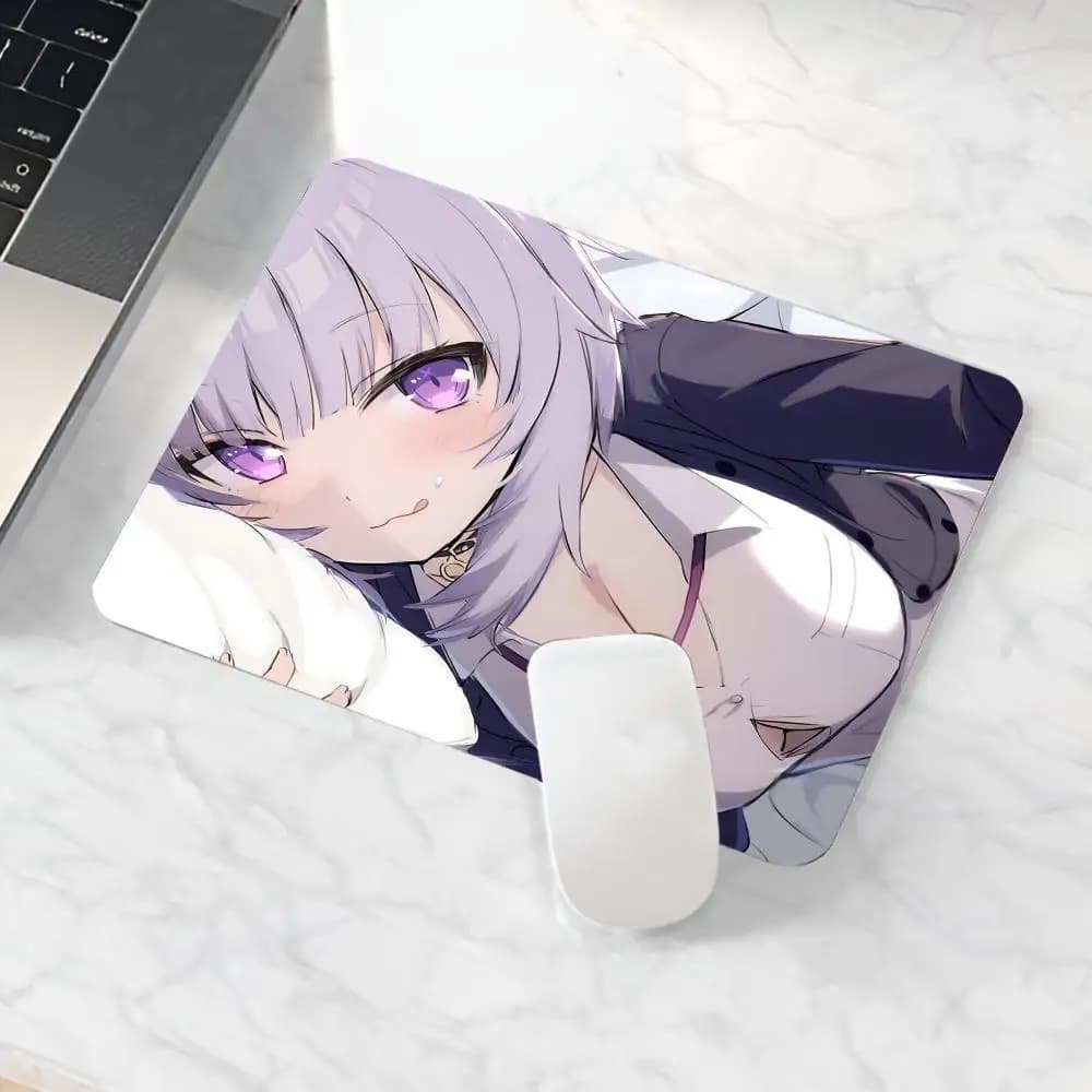 Nekomata Okayu Mouse Pad gioco mause Pad laptop piccola protezione per il polso forniture accessori da scrivania accessori per Notebook di lusso cs