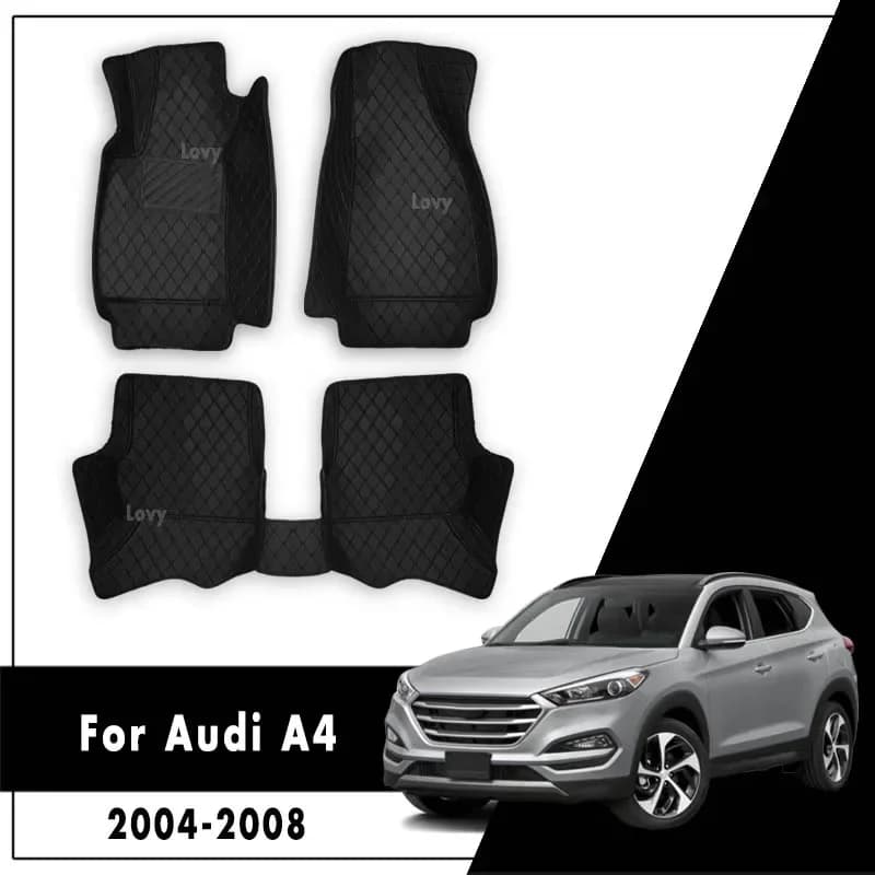 Car mats for Audi A4 2004 2005 2006 2007 2008 Carpets Leather mats Dash Interior accessories Foot reliefs Products Covering
