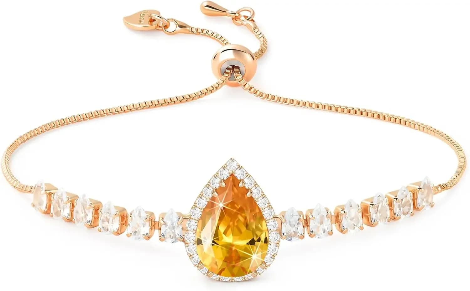 Braccialetti con Charm in Cristallo Imitazione Diamante per Donne, Regolabili in Oro/Argento/Oro Rosa