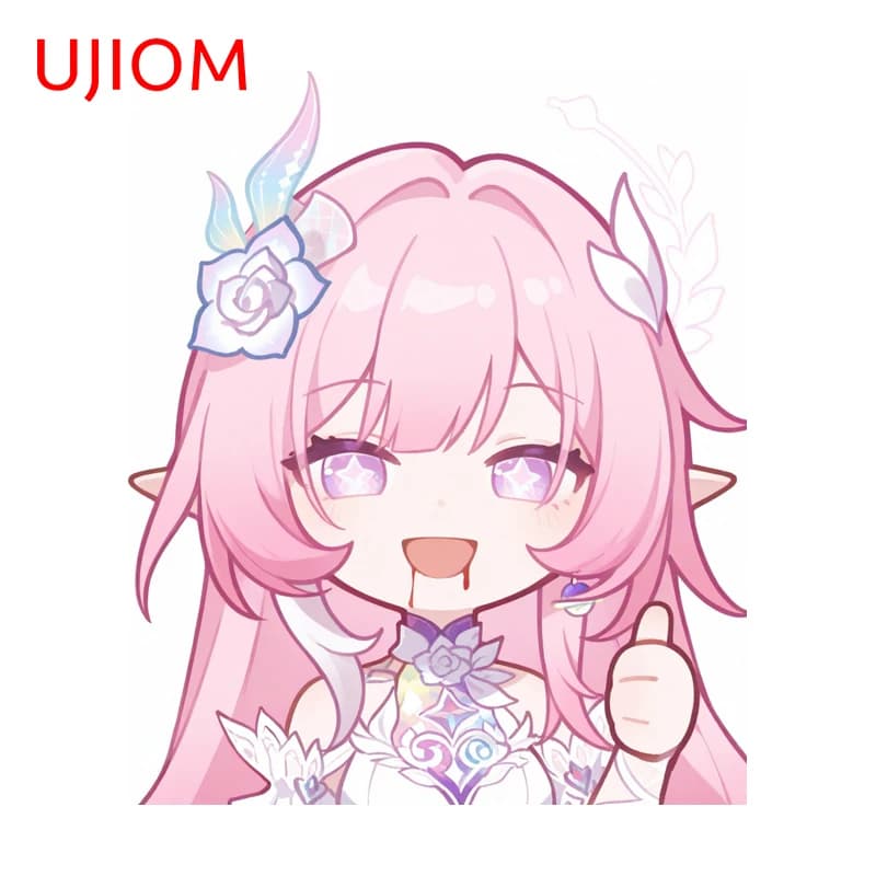 UJIOM Honkai Star Rail Cyrene Adesivi Murali a Specchio, Articolo Anime Kawaii, Fermaporta, Decorazione per la Casa, Antigraffio, in PVC, Decorazione per Stanza