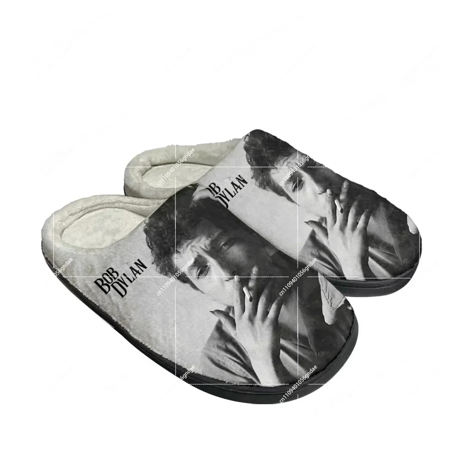 Pantofole Personalizzate in Cotone Bob Dylan Rock Singer Songwriter, Sandali da Casa per Uomo e Donna, Ciabatte Termiche in Peluche per Camera da Letto