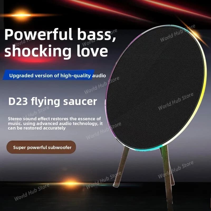 D23 Nuovo altoparlante per disco volante ad alta potenza all-in-one, altoparlante Bluetooth, wireless domestico all'aperto