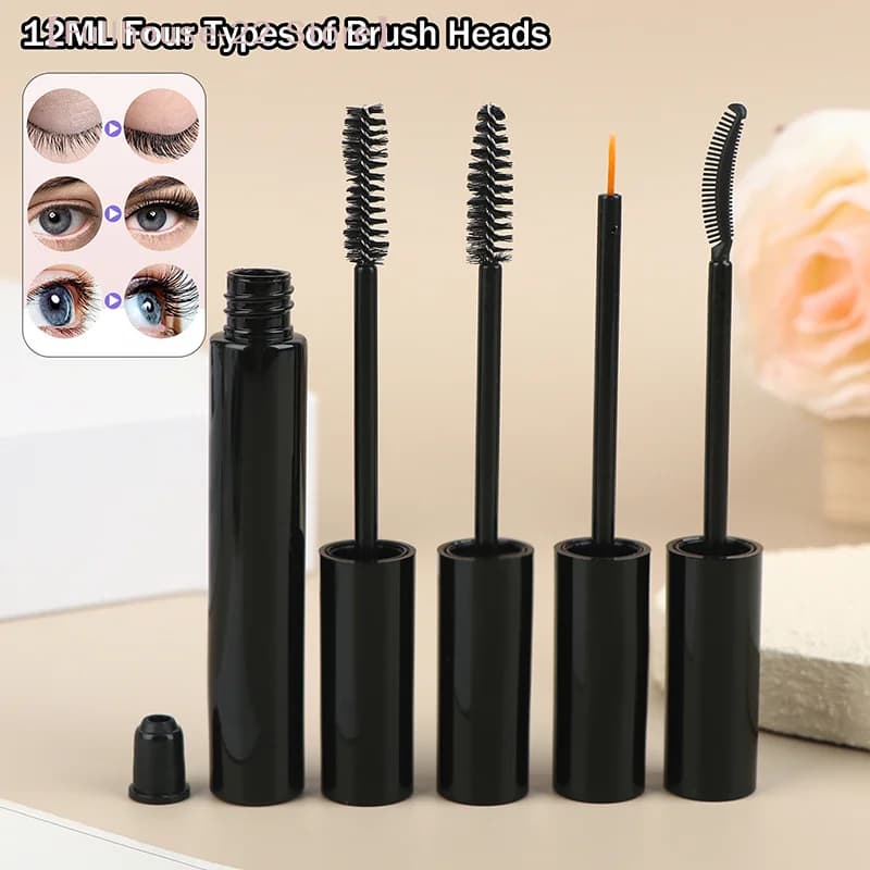 ,MAX-22,Empty 12ml Mascara suit with Scovolino, Liquid Flacon Growth Eyelash, Eyeliner Cream Application Container