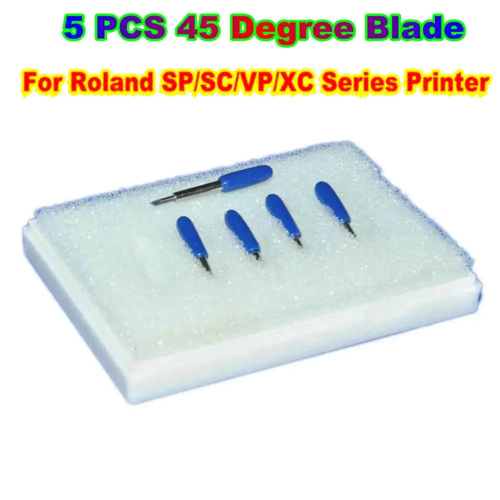 Kit lama stampante per Roland 5 PCS lama da 45 gradi per Roland taglierina per pellicole in vinile ZEC U1005 Kit di strumenti per dispositivi di taglio di stampa