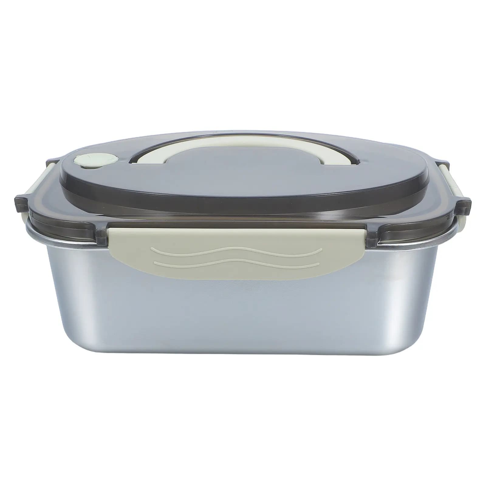 Contenitore per Alimenti in Acciaio Inox con Scomparti, Ermetico, 1.7L, Antiperdita, per Preparazione Pasti, Bento, Cucina e Picnic