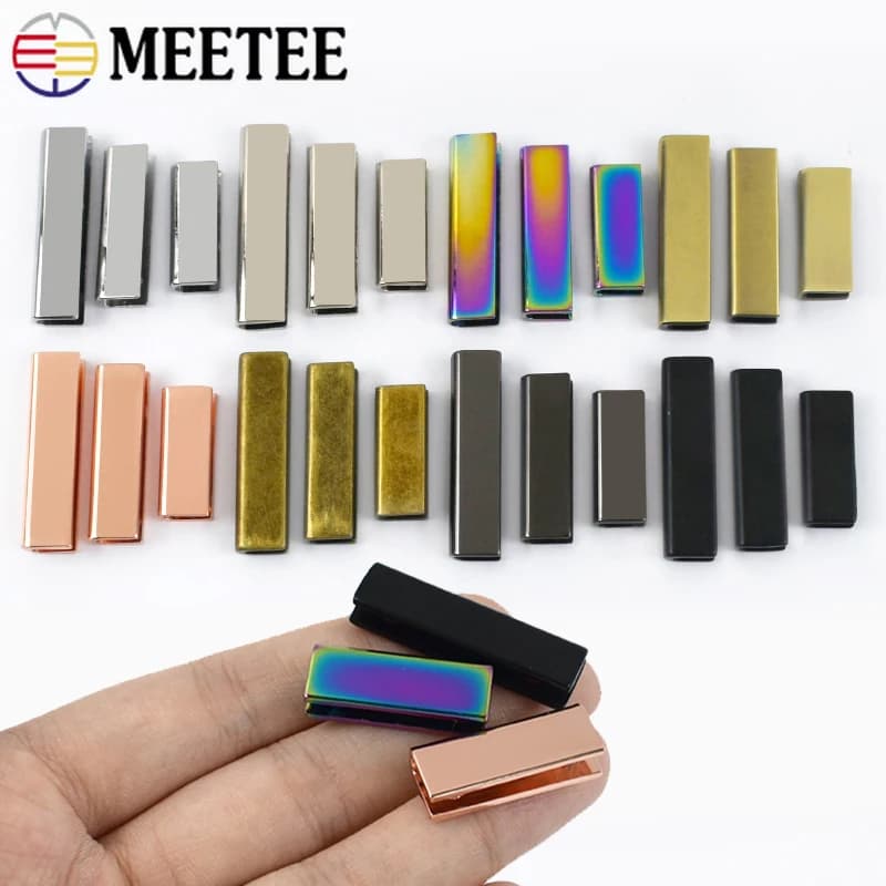 10-100 pz 25/32mm fibbie in metallo per borsa chiusura a coda Clip bordi cinturino di protezione coda di cintura tappo pulsante accessori per cucire fai da te