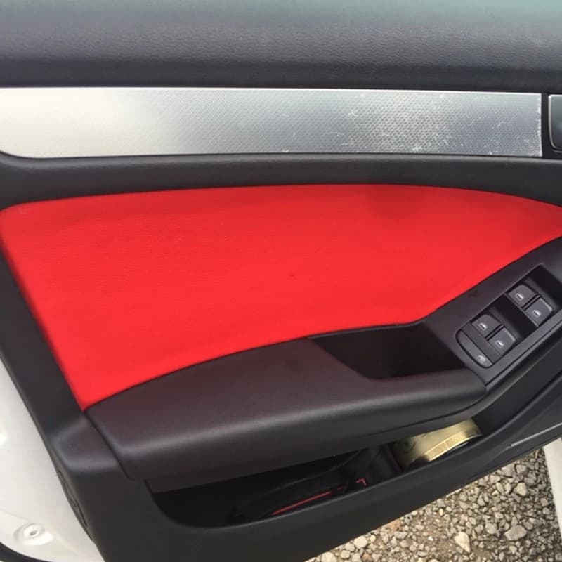 Per Audi A4 2009 2010 2011 2012 2013 2014 2015 2016 4 pz/set Auto Maniglia Della Porta Pannello di Copertura In Pelle In Microfibra