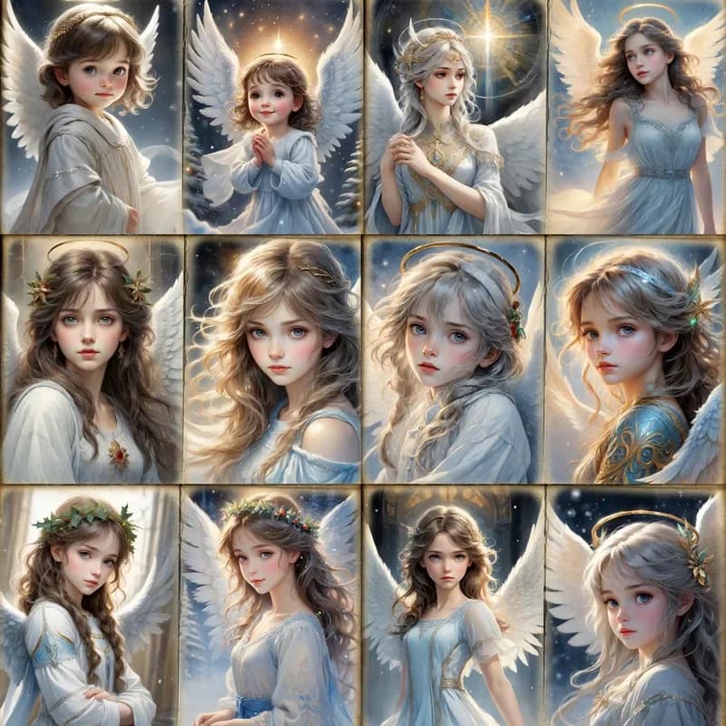 8Pcs/Pack Vintage White Angel Sticker DIY Craft Scrapbooking Album Junk Journal Decorative Stickers
