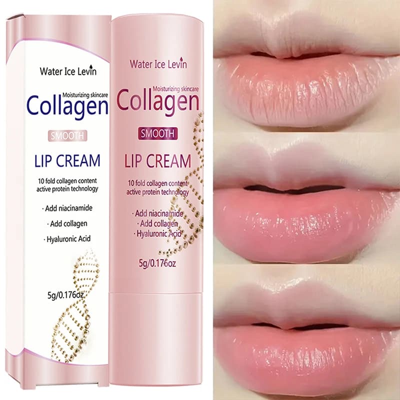 Collagen Hydrating Lip Balm, Delicate Lip Cream Hydrating and Nutrient with Niacinamide and Hyaluronic Acid