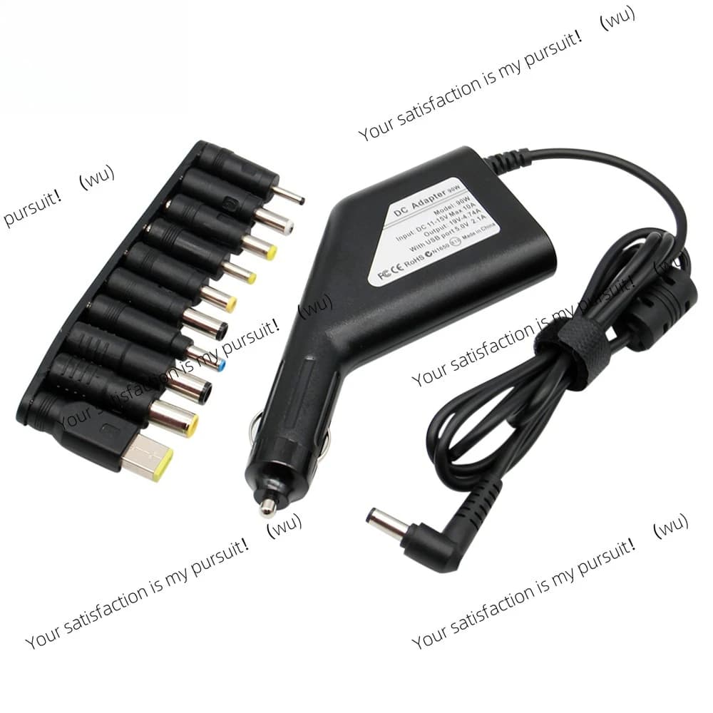 BlackMulti-type 90W 19V 4.74A Power Supply Car Charging Laptop Adapter For ACER/DELL/Samsung/Lenovo USB 5V 2A for SmartPhone