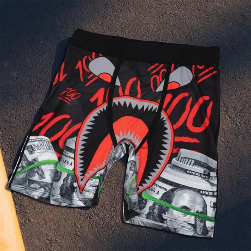 5 pieces fashion printing man underwear boxer men's panties lingerie men's panties boxer trunks strong sizes XL-5XL men's boxer