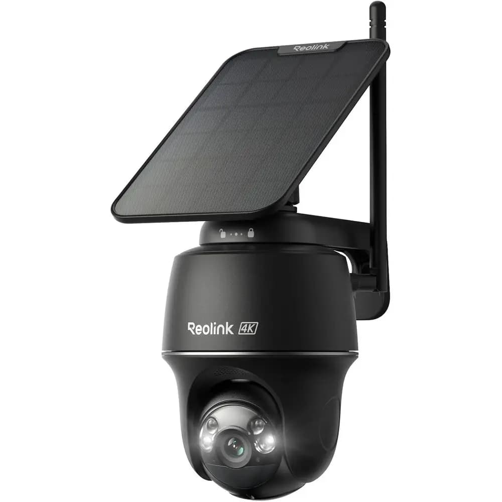 Telecamera di sicurezza wireless 4K per esterni, 360° ° Panorama, Visione Notturna 8MP, Wi-Fi Dual-Band, Senza Abbonamento, Compatibile con Home Hub