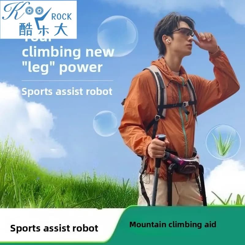 Tutore per gambe robotico per escursioni e scale - Esocheletro di supporto per ginocchio motorizzato con cinturino in vita per assistenza attiva
