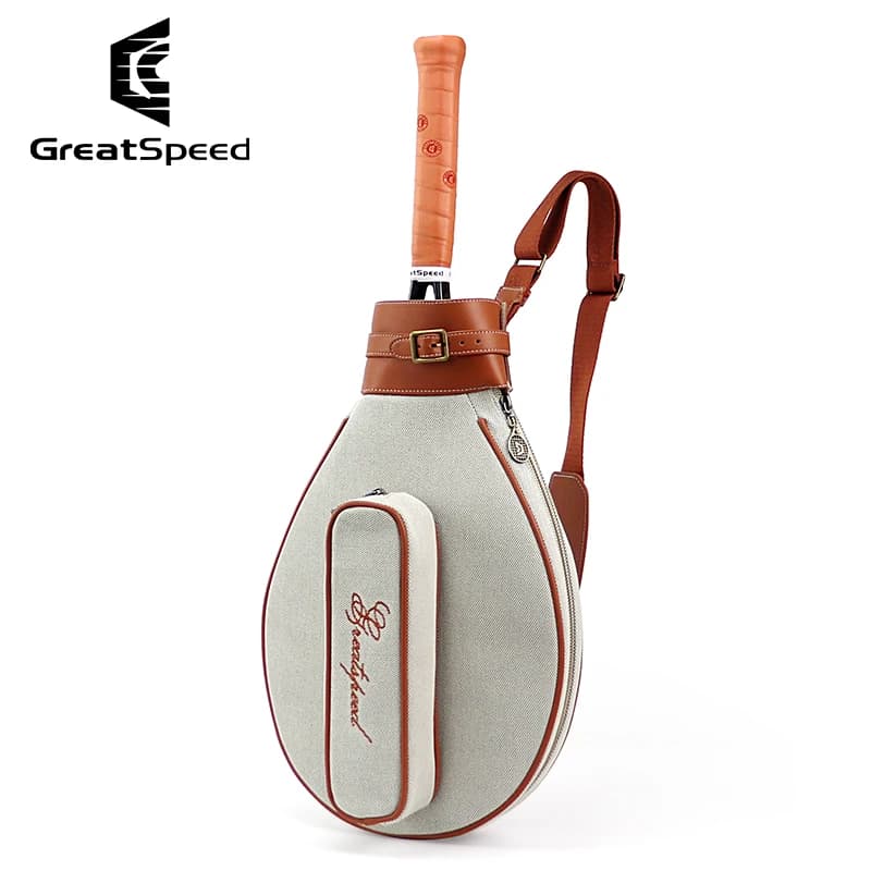 GreatSpeed tennis bag Badminton bag Single shoulder bag for adults Vintage bag for men and women
