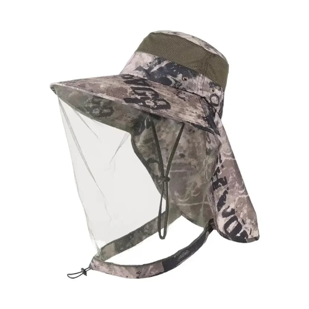 Testa esterna Maschera per il viso Cappello Copertura per rete Copertura anti-zanzara Cappuccio per zanzariera da viaggio Copricapo traspirante in rete Cappellini da pesca