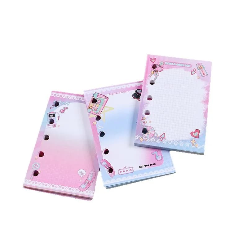 M5 Cute Colorful Loose Leaf Inner Page Journal Sketchbook Accessories Diary Office Supplies