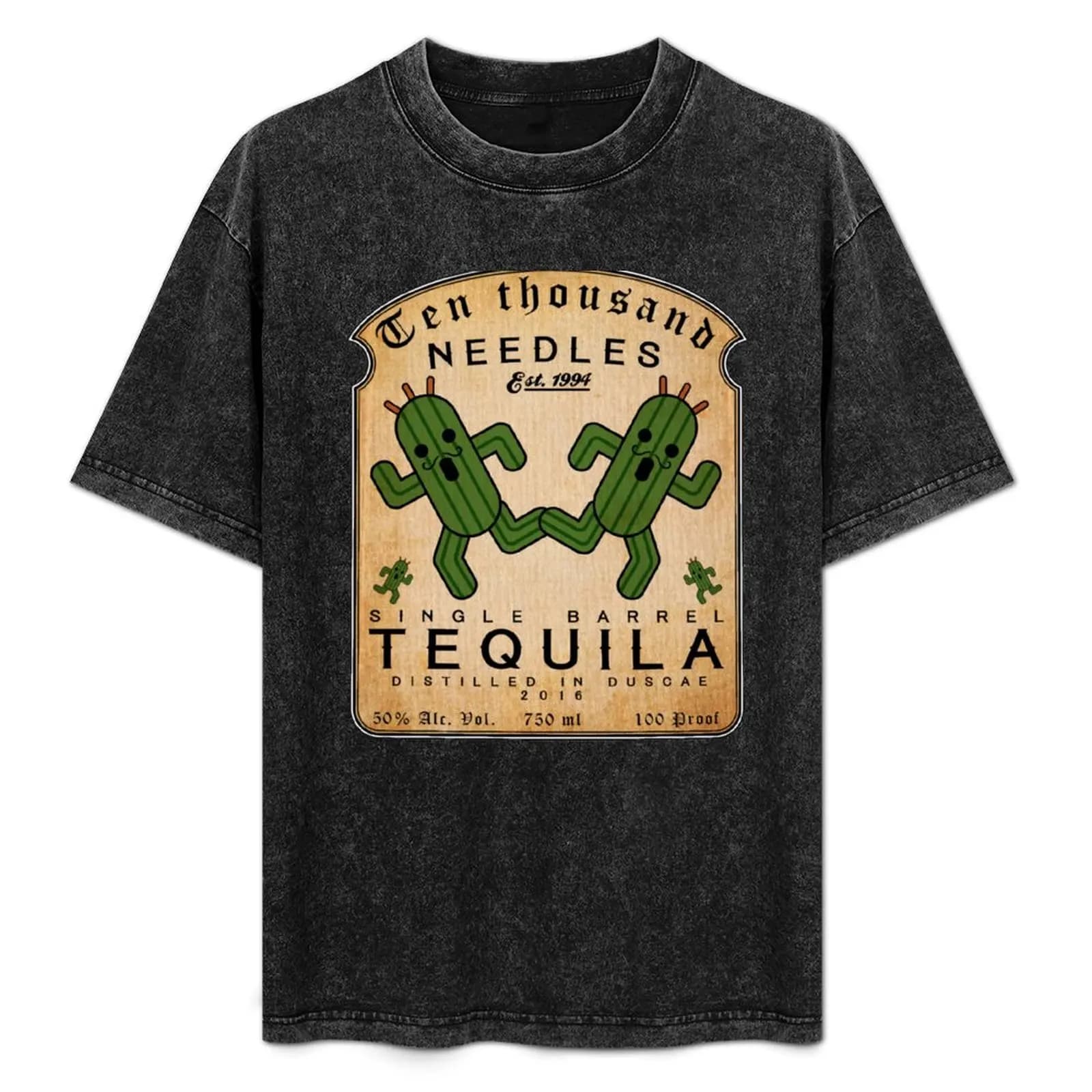 T-shirt Ten thousand Needles Tequila, maglietta casual funzionale a maniche corte