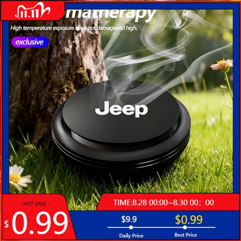 Car Deodorant Glasses Solid Perfume Rotating Aromatherapy Decor For Jeep Wrangler Grand Cherokee Compass Wagoneer Gladia