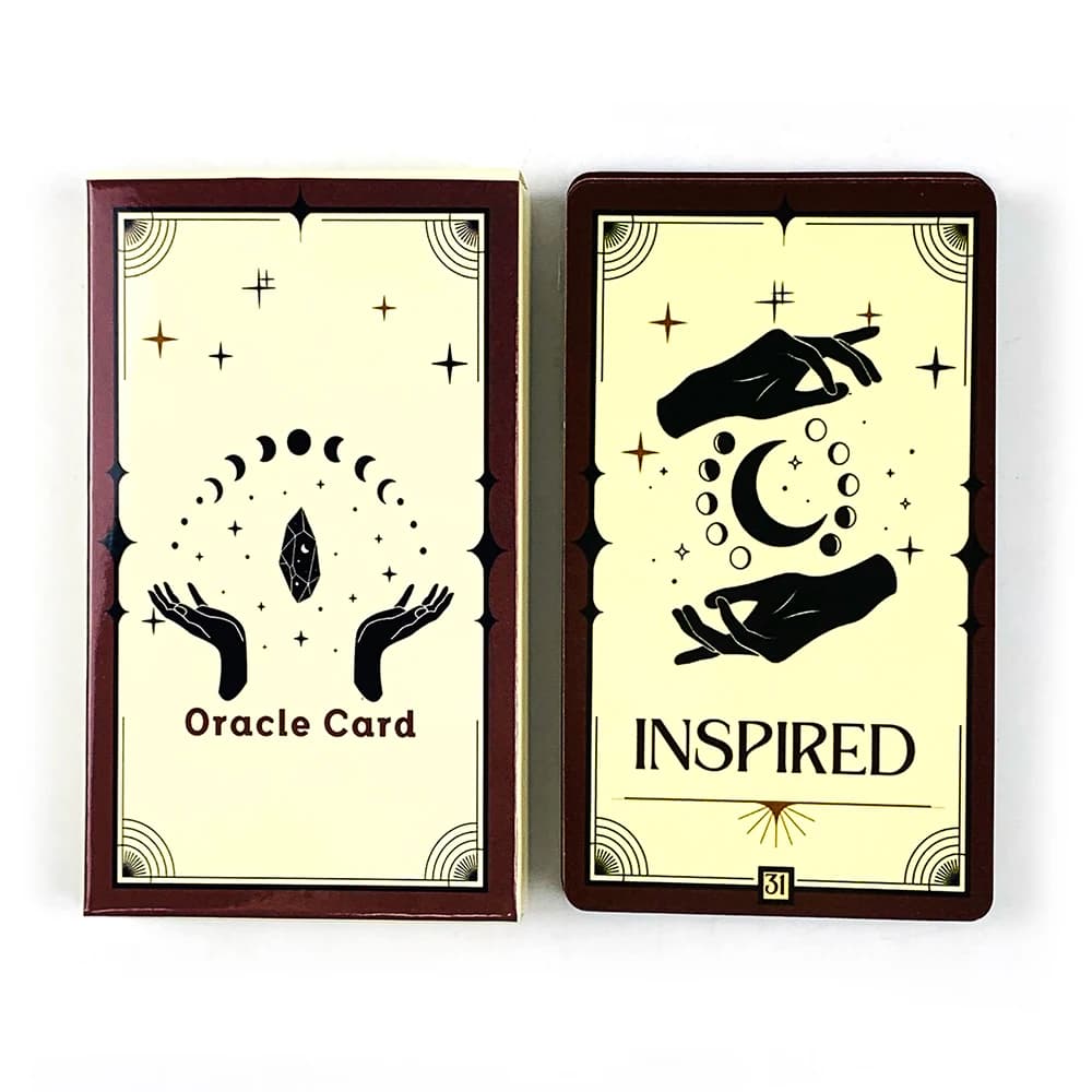 Oracle Card A 33 pezzi Mazzo Misterioso gioco da tavolo con mazzo di divinazione predettivo, carte da gioco per riunioni di tempo libero di famiglia e amici