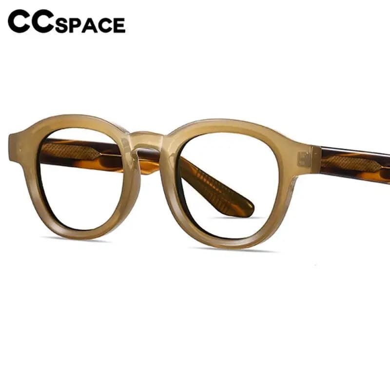 57384 Vintage Anti Blue Light Glasses Thicken Round Acetate Optical Spectacles Frames Prescription Eyeglass