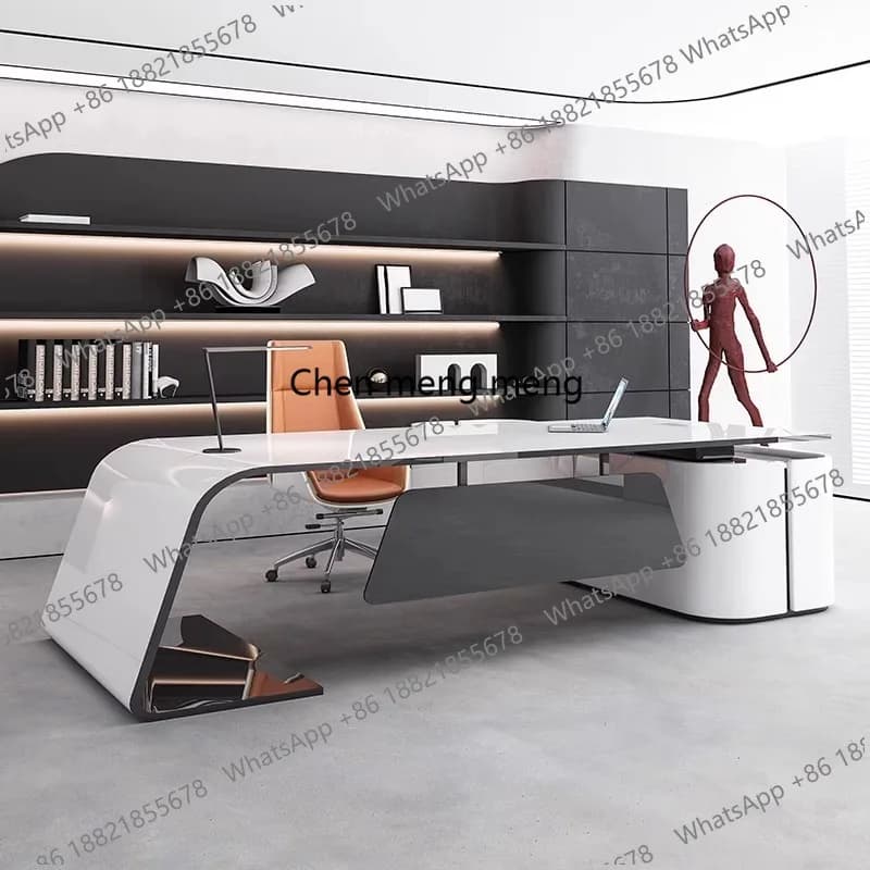 Scrivania Moderna per Ufficio, Design Estetico per Gaming e Scrittura, Scrivania di Lusso per Lettura, Mesa Ordenador, Accessori per la Casa