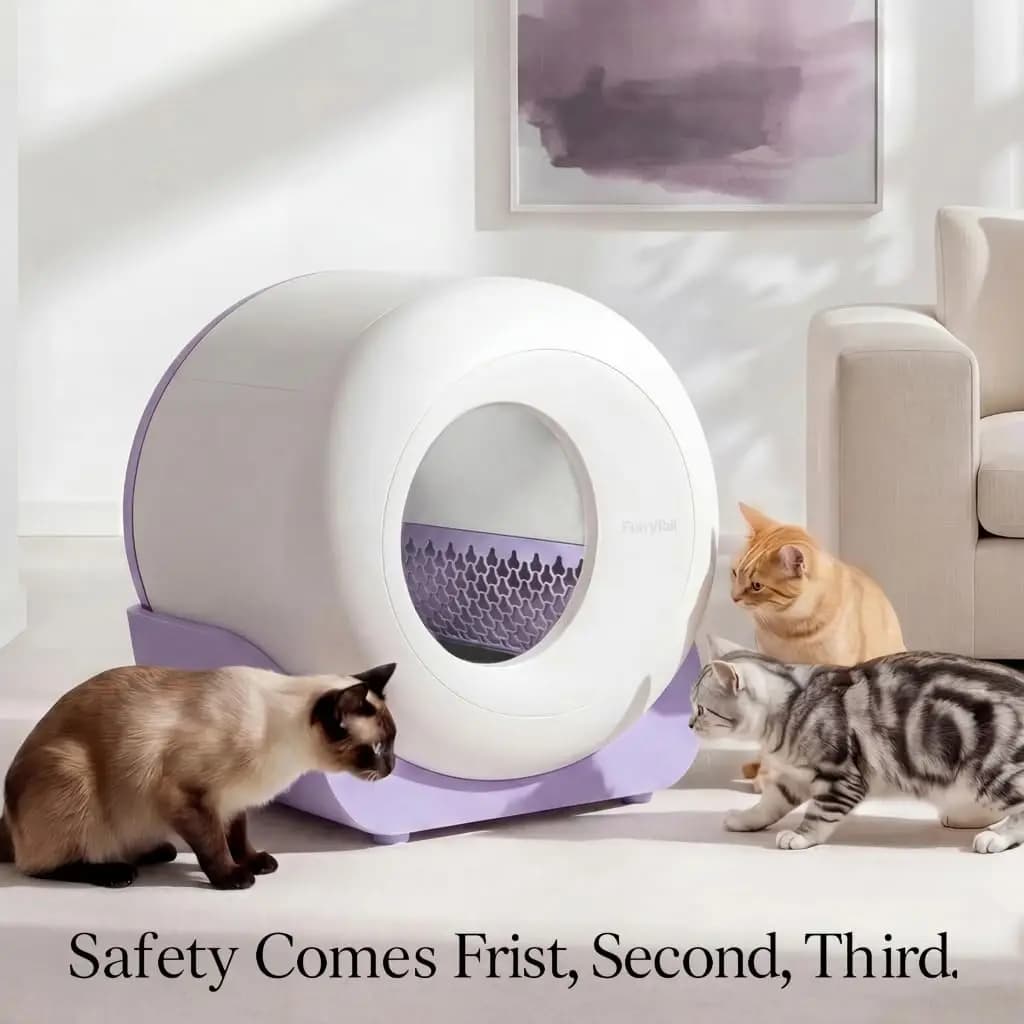 Self Cleaning Automatic Litter Box, Smart Sensors, Odor Leak Control, Large Multi Cat, App & 40 Bags, Custom