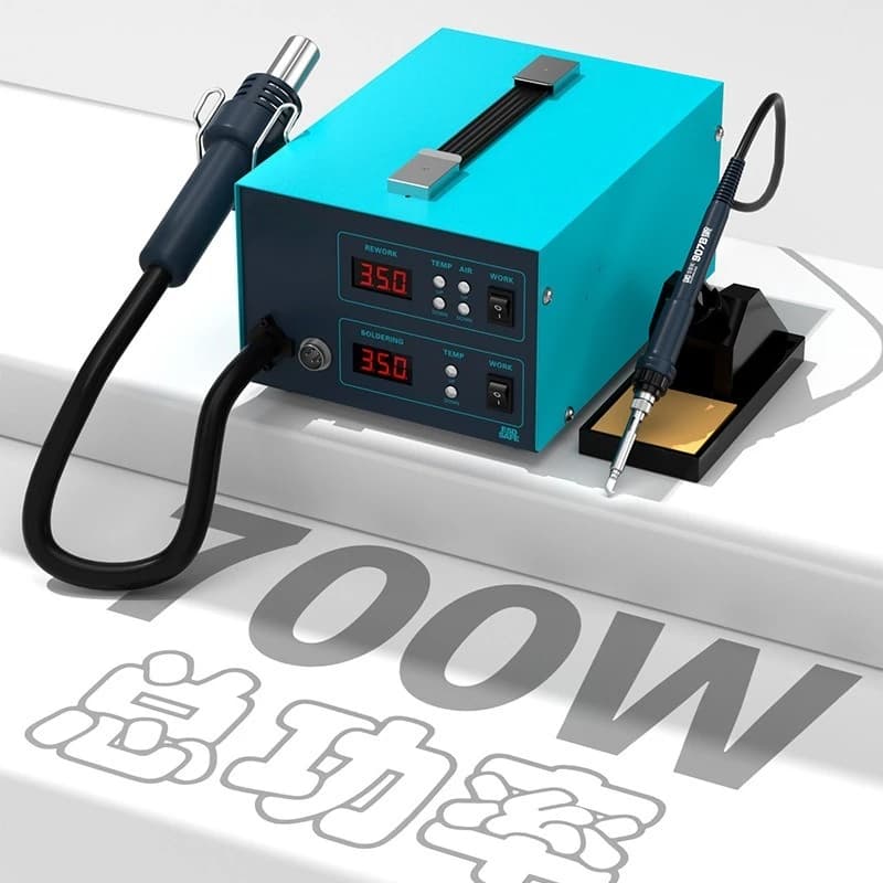 Digital display heat gun 2-in-1 solder counter high power constant temperature soldering iron BK701D